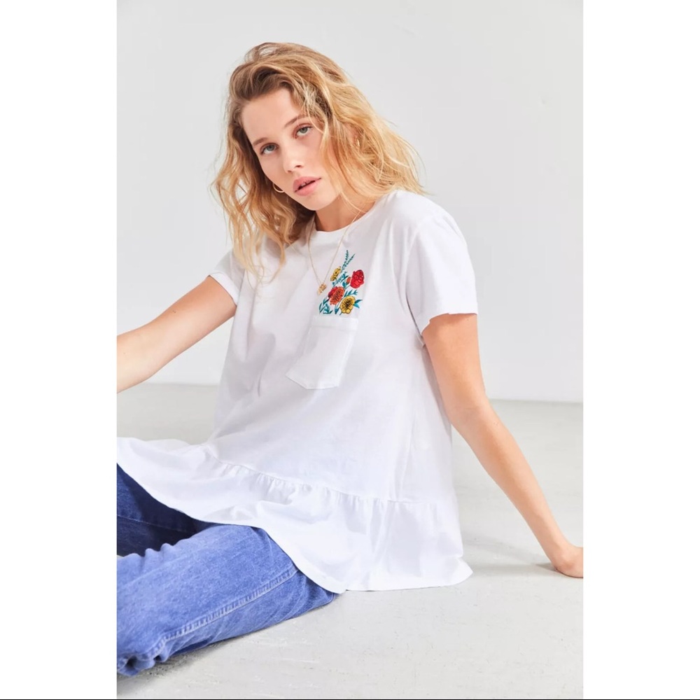 UO Future State Wildflower Peplum Tee